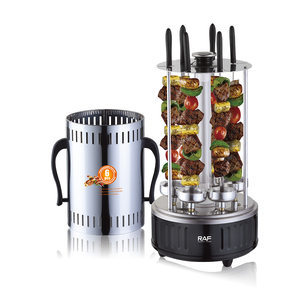 Asador de acero inoxidable RAF, 6 uds., parrilla de kebab giratoria de 360 grados, pinchos eléctricos <span class=keywords><strong>para</strong></span> barbacoa - Product Image 1