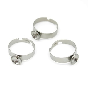 Base Redonda Hueca de Acero Inoxidable para Anillos, 17mm de Diámetro Interior, para Fabricación de Anillos, Accesorios de Joyería DIY - Product Image 5