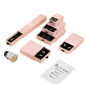 Hot Sale Wholesale Custom Logo Drawer Jewelry Packaging <b>Box</b> Cardboard With Sponge Earring Ring Necklace Bracelet Jewelry <b>Box</b> - Product Image 3