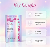 Bandes blanchissantes pour les dents naturellement puissantes et sans sensibilité, 28 bandes, sûres pour l'émail, sans résidus