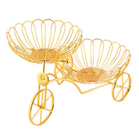 Corbeille à fruits en fil métallique de style moderne et luxueux pour le salon, table basse - Rangement haut de gamme pour fruits secs et gâteaux