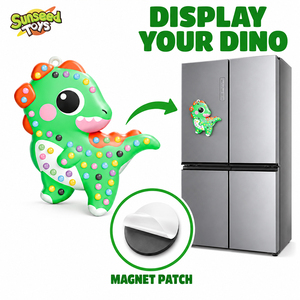 Sunseed <span class=keywords><strong>Kids</strong></span> Dinosaur Educatief DIY Kralenpennenset Creatieve knutselset 4 dinosaurusontwerpen Koelkastmagneten Tasbedels Cadeau voor - Product Image 5