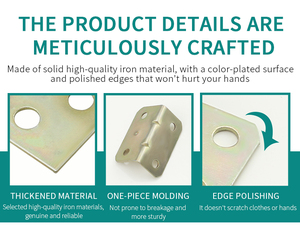 Accessoires de meubles en gros : Équerre d'angle en acier laminé à froid épaissie pour tables et armoires - Product Image 2