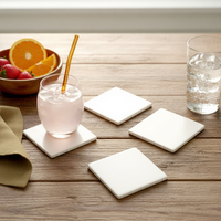 Assiette à vaisselle en céramique durable, sous-verres carrés et ronds pour boissons personnalisées