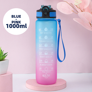 Botella de agua motivacional deportiva de 1000 ml al por mayor con pajita fácil de abrir con un clic botella motivacional para beber de 32 onzas - Product Image 5