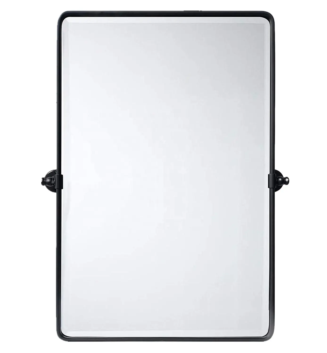 27 x 35 inch Large Black Metal Framed Rectangle Bathroom Mirror Wall Mounted Hotel Vanity Mirror