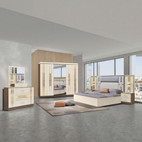 Ensemble de Meubles de Chambre pour Hôtel 5 Étoiles et Hôpital, Design Moderne, Rangement en MDF, Lit avec Lumière LED, Finition Laquée, Personnalisable en Usine