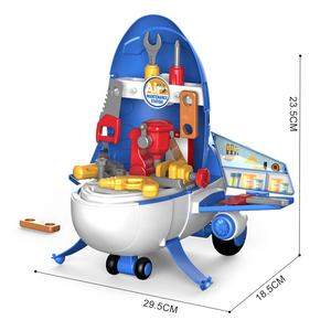 Jouets d'imitation de haute qualité 2 en 1, avion de dessin animé, <span class=keywords><strong>mini</strong></span> établi en plastique pour enfants - Product Image 2