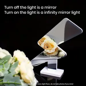 Miroir lumineux LED alimenté par USB avec design en zigzag, intensité réglable, surface en acrylique étanche IPX3 pour la décoration de la maison et des centres commerciaux - Product Image 4