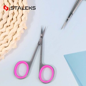 Staleks-tijeras de punta curvada para uñas, herramientas de acero inoxidable, de piel muerta, estilo europeo y ruso - Product Image 5