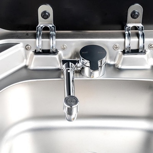 Robinet pliable pour <span class=keywords><strong>camping</strong></span>-<span class=keywords><strong>car</strong></span> Rotation à 360 ° Robinet de cuisine Évier Robinets d'eau à poignée unique - Product Image 5