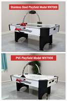 Table de hockey sur air commerciale à monnayeur 7ft 8ft, table de jeu d'arcade standard pour adultes, plateau de jeu en acier inoxydable pour bar