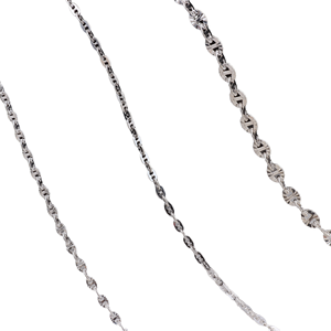 Chaîne de perles carrées Lucky 1m/lot, multi-tailles, en argent sterling S925, chaîne plate à clip en forme de croix, vente en gros - Product Image 1