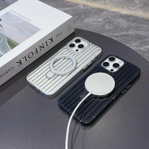 Custodia protettiva con supporto per bagaglio magnetico in TPU a righe verticali per <span class=keywords><strong>iPhone</strong></span> <span class=keywords><strong>Apple</strong></span> 16 Pro Max 17 Air 15 <span class=keywords><strong>14</strong></span> Plus 13 12 Pro - Product Image 3