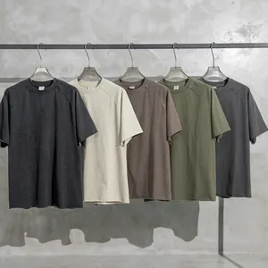 2024 Summer Heavyweight T-shirt Streetwear 305G 100% Cotton Short Sleeve T Shirt for Men