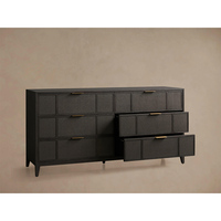 Armoire de rangement en bois pour salon, meuble en bois massif, commode à 6 tiroirs pour chambre à coucher