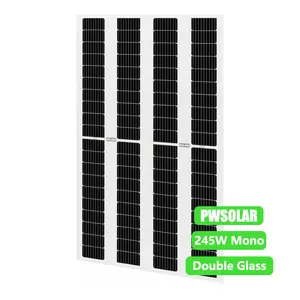 저렴한 PV 모듈 판매 245 와트 270W 285W 300W 400W 이중 유리 모노 태양 전지 패널 배터리 및 인버터