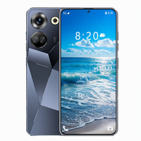 Téléphone portable de bonne qualité C20 Pro Android 13 MTK 16 Go + 1 To, double caméra arrière 108 MP, double SIM, reconnaissance faciale, version globale, multilingue
