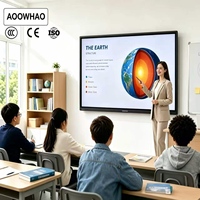 OEM ODM 65 75 86 100 110 İnç AI 4K Dokunmatik Ekranlı Göz Koruyucu Akıllı Tahta İnteraktif Beyaz Tahta Sınıf Ofis İçin