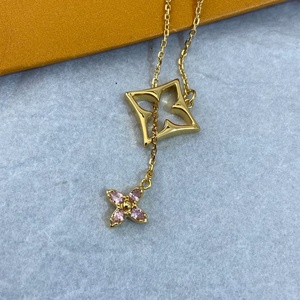 Vente flash - Collier et boucles d'oreilles tendance de <span class=keywords><strong>marque</strong></span> de créateurs célèbres - Trèfle à quatre feuilles - Bijoux fins pour femmes - LVVER Valentinoer - Product Image 2