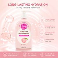 Lotion Corporelle Pêche Oolong Marque Blanche pH Équilibré Nettoyant Doux 2-en-1 Hydratant Non Collant 300ml Usine