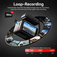 Caméra de tableau de bord double 4K Redtiger Distributor A4 avec suivi GPS, caméra avant 4K et caméra arrière 1080P, vision nocturne, mini caméra