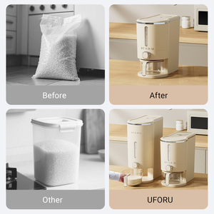 UFORU <strong>Plastic</strong> Rice Grain Dispenser Bucket 10Kg Kitchen Cereals Rice <strong>Storage</strong> Box <strong>Container</strong> - Product Image 4