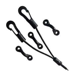 Outdoor Elastic <b>Rope</b> With Hook 3mm Black Plastic Universal <b>Guy</b> <b>Ropes</b> Set For Camping Gear Storage - Product Image 4