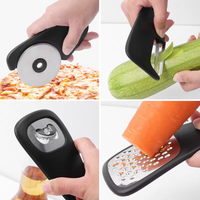 Outils de cuisine 6 pièces gadgets de cuisine uniques outils pour fruits et légumes coupe-pizza outil de décapage des feuilles d'herbes coupeurs de cuisine