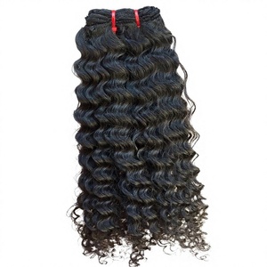 Armure bouclée non traitée de haute qualité de prolongements de cheveux humains vierges de l'Inde du sud Remy - Product Image 2