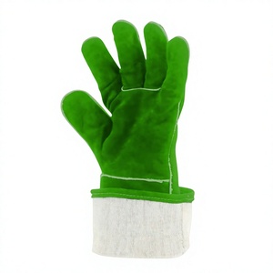 Guantes de Soldadura de Cuero Vacuno de Primera Calidad, Resistentes, Industriales, de Uso General, con Puño Reforzado, 7 oz - Product Image 4