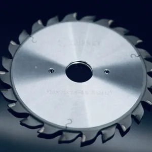 PCD adjustable scoring saw blade 120X20X2.8-3.6 Z12+12 for single or double sided plastic laminated panels MDF