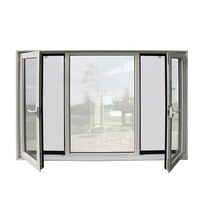 Fenêtre à battant moderne en PVC pour cuisine, ouverture intérieure, coupe-vent, avec moustiquaire magnétique en fibre, double vitrage, plastique écoénergétique