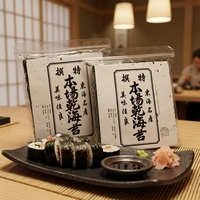 Nori de sushi croustillant de qualité supérieure, directement de l'usine, algues marines séchées et grillées saines en sachet
