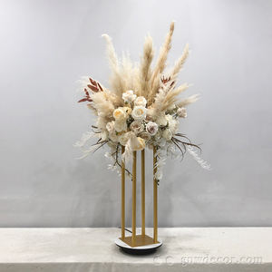 Boule de fleurs GNW pour décoration de mariage, centre de table blanc et rose pour arrangement floral de table de mariage - Product Image 2