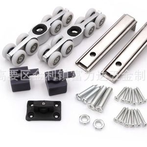 Stainless Steel Sliding Door Track F 411 3mm Wall Thickness <b>Brushed</b> Finish For Wooden Doors And Sliding Doors - Product Image 4
