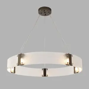 Contemporary Round Glass Hanging Pendant Light For Living Room Bedroom Dining Table Luxury Deco Gold Black Suspension Lamp