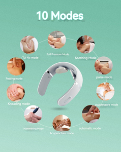 Cuidado DE LA Salud Cuello <span class=keywords><strong>Cervical</strong></span> Masaje Hombro Masajeador TENS Pulso Shiatsu Vibración Inalámbrico Dirigido A LA Cabeza Cintura Alivio del Dolor