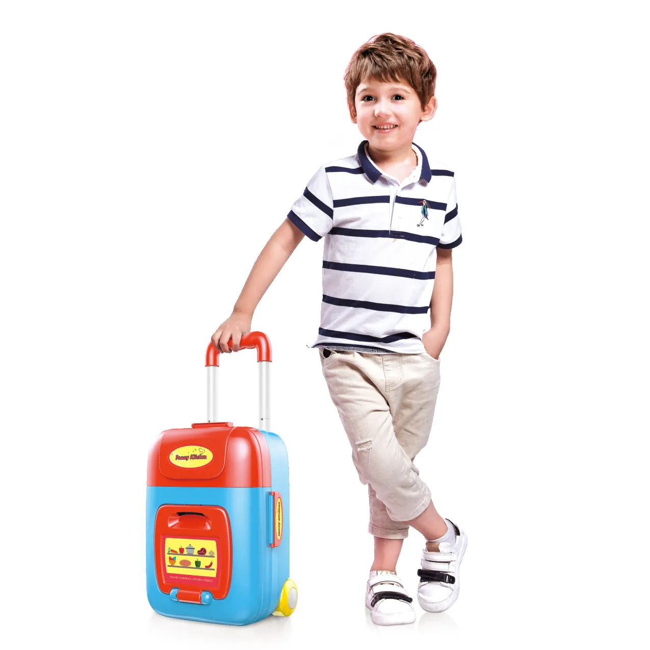 Juego de simulación preescolar en casa juguetes Juego de cocina para niños jouet trolley case