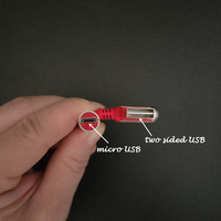 Universal penutup kirsite 90 derajat siku dua sisi USB nilon dikepang V8 Android kabel USB mikro