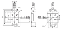 Etapa lineal de traducción manual de múltiples ejes integrada 61,5x61,5mm Tamaño 13mm Viaje 5μm Precisión para microposicionamiento