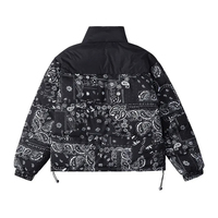 Ventes en gros de vestes matelassées à capuche en patchwork pour hommes de haute qualité, vestes d'hiver personnalisées