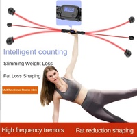 SANFAN – barre d'exercice musculaire en gros, barre pondérée, tige vibrante en fibre de verre, compteur Intelligent, barre élastique de Fitness