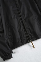 Veste bomber noire en satin sur mesure imperméable à l'eau, grande taille, à fermeture éclair, pour homme, vente chaude