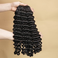 Cheveux indiens naturels Deep Wave pour tresses au crochet, pré-bouclés, cheveux humains pour tressage, tresses bohèmes bouclées pour salon de coiffure, vente en gros