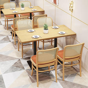 เฟอร์นิเจอร์เชิงพาณิชย์ที่กําหนดเองโรงอาหารสไตล์นอร์ดิกร้านอาหารฟาสต์ฟู้ดโต๊ะกาแฟโลหะโต๊ะร้านอาหารสําหรับร้านกาแฟ - Product Image 4