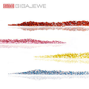 Муассанит GIGAJEWE, чистота VVS1, цвета: красный, розовый, желтый, синий, круглая огранка, 0.8-3.0 мм, бриллиантовая огранка, россыпью - Product Image 6