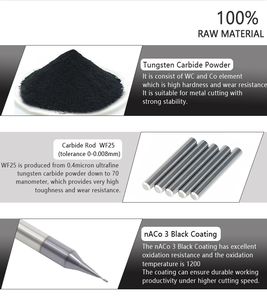Mata bor CNC karbida mikro 2 Galur, mata bor untuk baja 0.1mm CNC karbida padat 2 galur HRC60 ukuran mikro, mata bor ujung penggunaan Dental - Product Image 6
