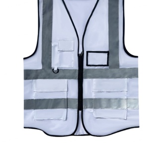 Factory Direct Customizable Safety Jacket Lightweight Polyester <b>Reflective</b> Multi-Pocket Work Vest Custom Logo for Industrial - Product Image 4