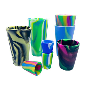 Food Grade Mixed Solid Colors Unbreakable Silicone Drinking Water Wine <b>Cup</b> for <b>Travel</b> - Product Image 1